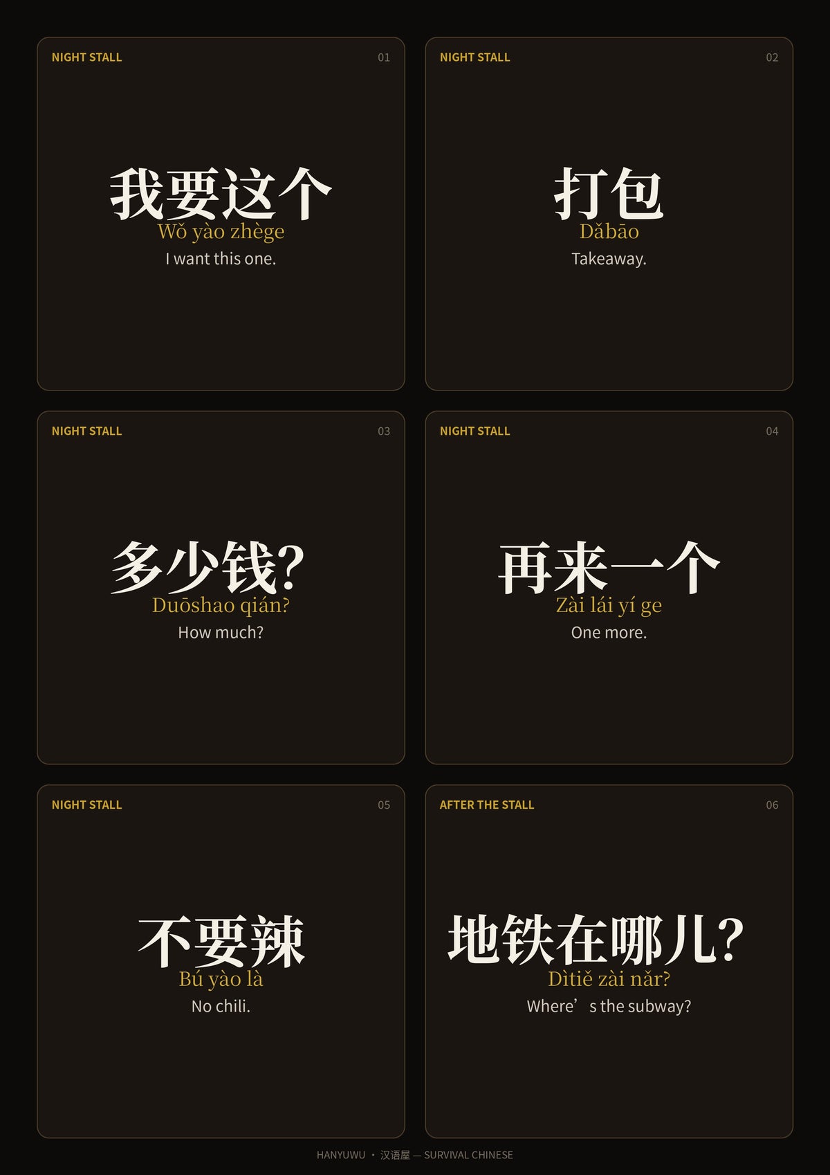 Order-food phrase cards — preview