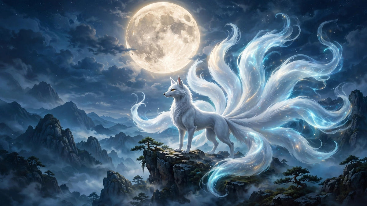 Nine-Tailed Fox — Shan Hai Jing desktop wallpaper 1920x1080