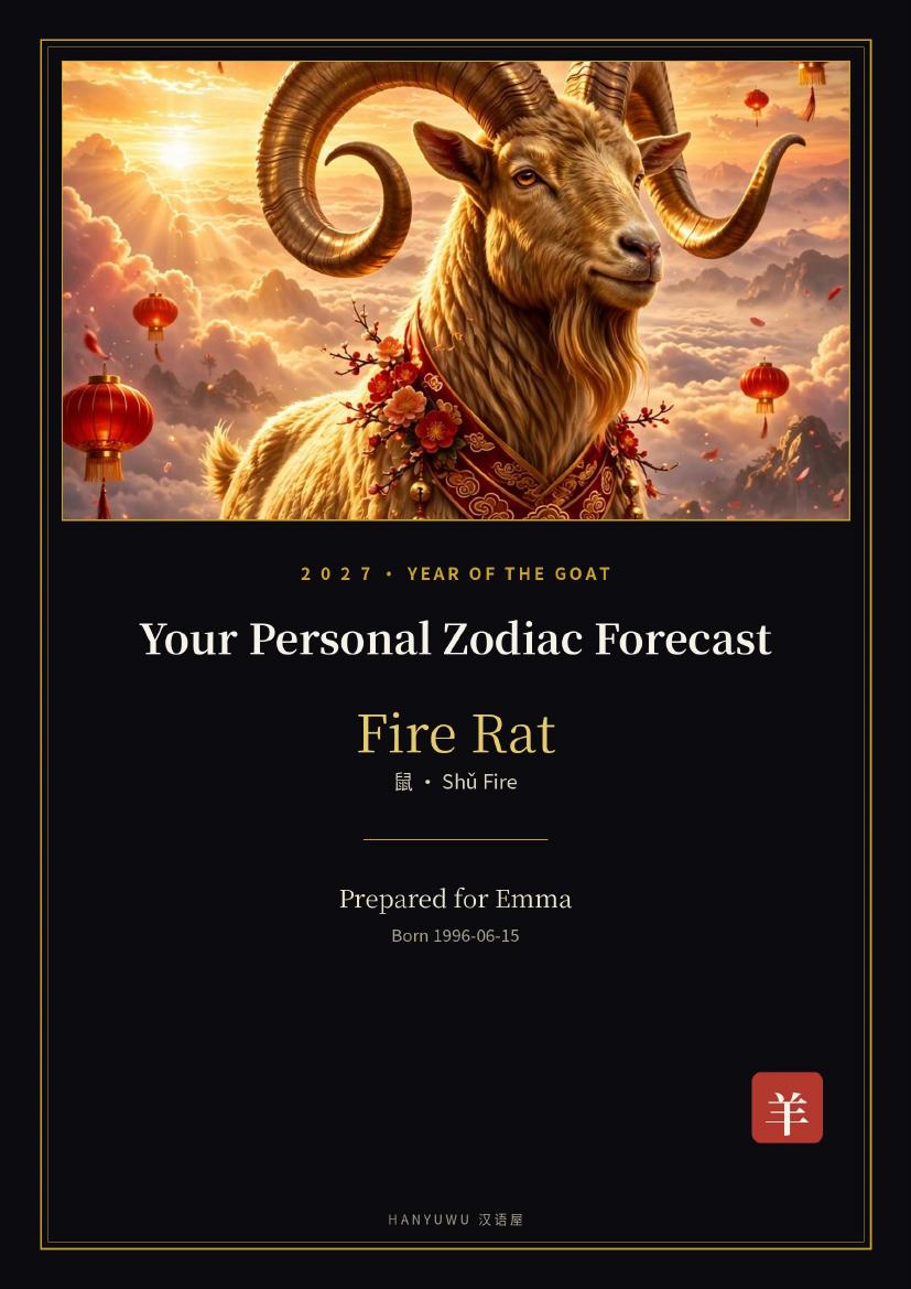 Goat year forecast sample — preview