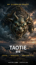 Guardian Beast quiz result poster — Taotie