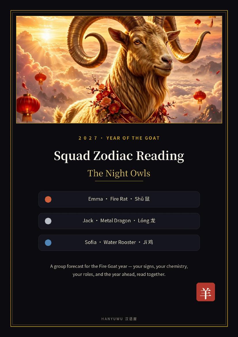 Squad zodiac sample — preview
