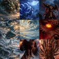 Shan Hai Jing wallpaper pack — 54 epic artworks collage